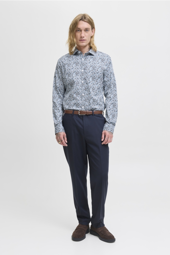 JPRBLABLACKPOOL STRETCH AOP LS SHIR 12284126 Goblin Blue
